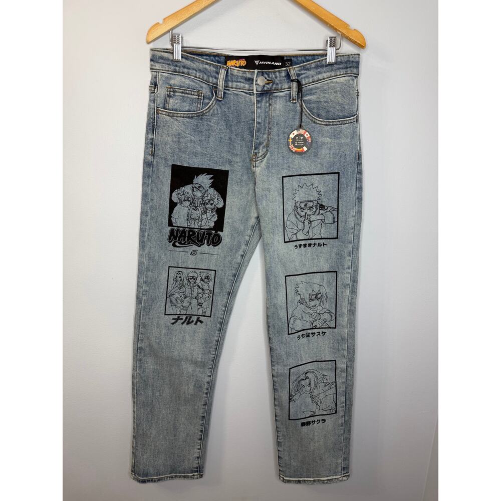 Naruto Shippuden x Hypland Team 7 Denim Jeans Itachi Uchiha Blue Size 32x32 New